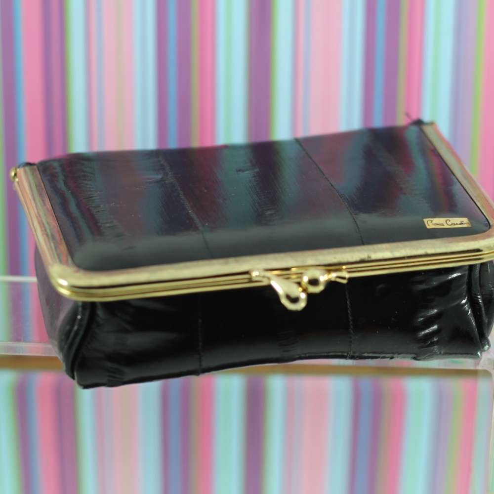 Pierre Cardin Vintage eel skin makeup bag.